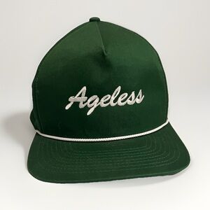 Ageless Imperial Adjustable Green Hat SnapBack 100% cotton